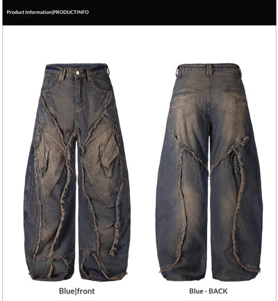 Jeans Holgados Desgastados con Bordes Crudos Estilo Urban - Image 9