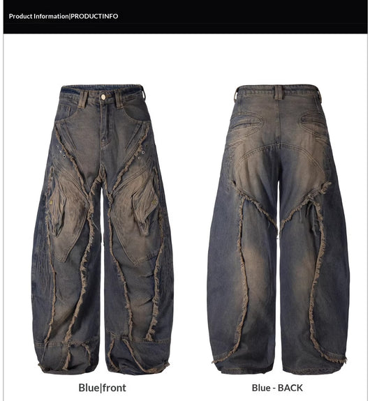 Jeans Holgados Desgastados con Bordes Crudos Estilo Urban - Image 9