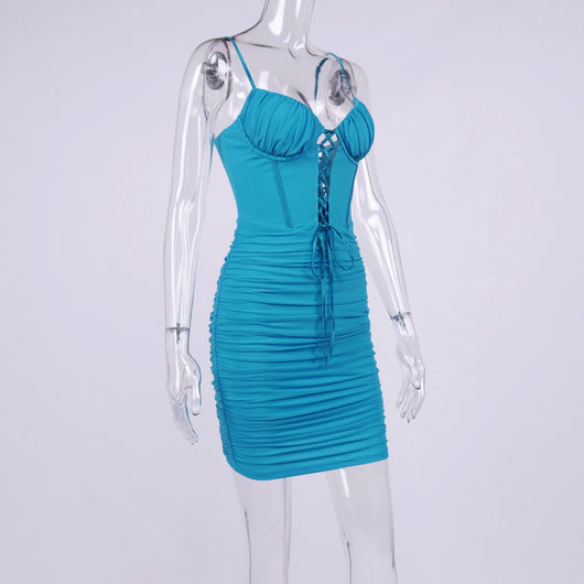 Vestido Sling Escotado sin Espalda con Detalle Hueco - Image 25