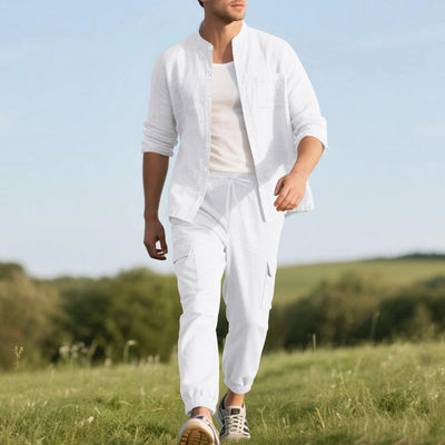 Cardigan Suelto de Lino para Playa - Conjunto Casual de Manga Larga - Image 18
