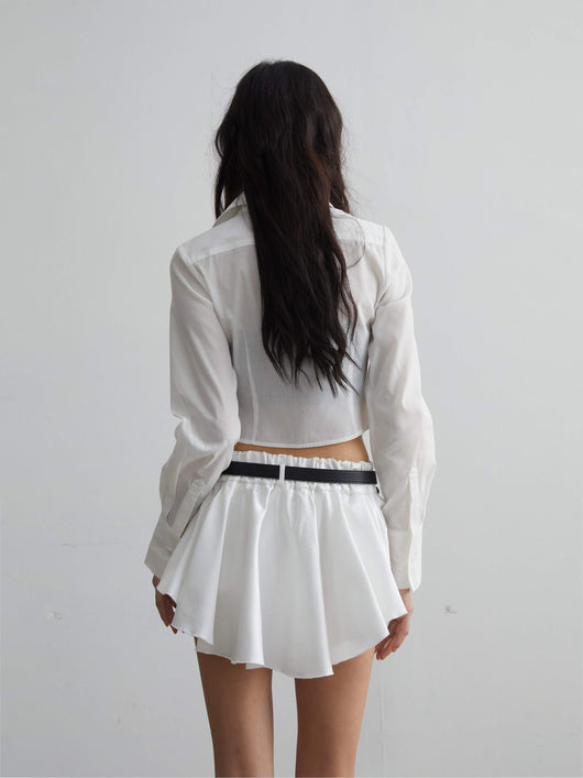 Camisa Corta de Algodón Blanco - Comodidad y Estilo - Image 6