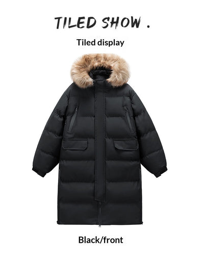 Abrigo Largo para Invierno con Cuello de Pelaje Acolchado - Image 9