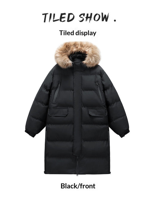 Abrigo Largo para Invierno con Cuello de Pelaje Acolchado - Image 9