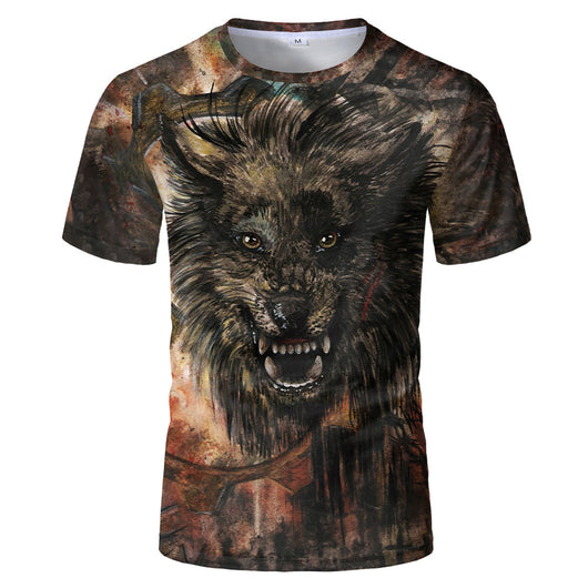 Playera Estampada 3D Cuello Redondo Manga Corta para Hombre - Image 6