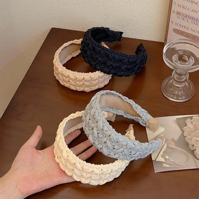Diadema Vintage Tejida Ancha con Calavera - Banda Elástica Sensible a la Presión - Image 2