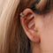 Aretes Curvos de Margarita Pequeña sin Perforación