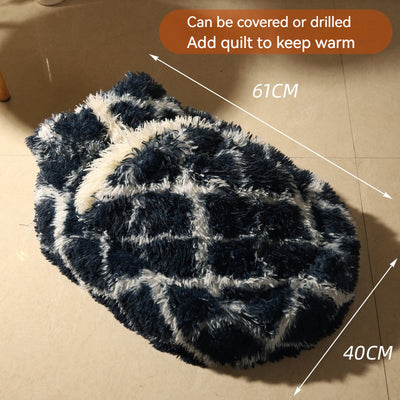 Cama Térmica Ovalada de Lana para Mascotas - Nido Acogedor Invierno - Image 6
