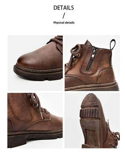 Botas Altas Estilo Británico Retro para Hombre - Casual y Versátil - Image 10