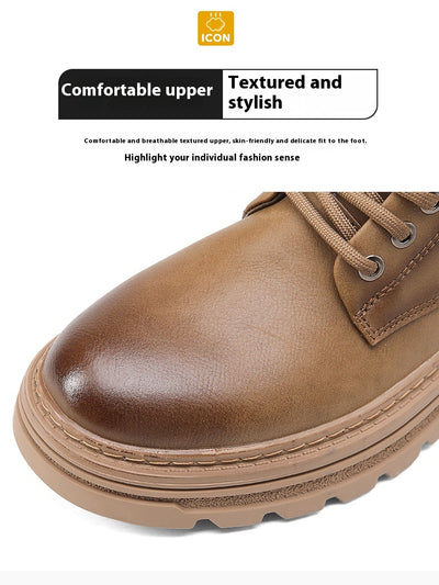Botas de Trabajo Cuero Auténtico Estilo Británico para Hombre - Image 14