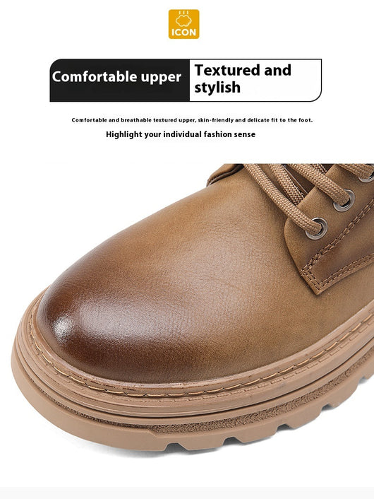 Botas de Trabajo Cuero Auténtico Estilo Británico para Hombre - Image 14