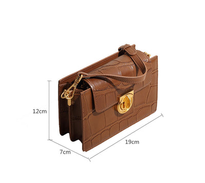 Bolsa Mensajera de Cuero Genuino Patrón Retro Diseño Exclusivo - Image 15