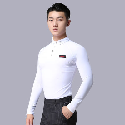 Camisa de Baile Latino para Hombre con Cuello Clásico - Image 7