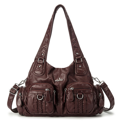 Bolsa Mensajera Casual Coreana de Color Liso - Image 17