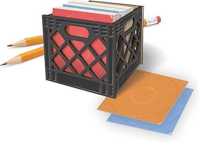 Organizador de escritorio estilo contenedor de basura – Genuine Fred, con tarjetas de notas en forma de llamas, 3 compartimientos para lápices y útiles, accesorio original y divertido para oficina - Tekeno