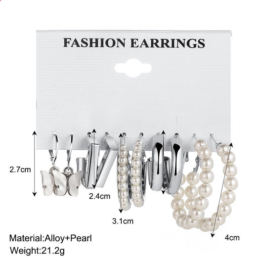 Aretes Mariposa de Aro con Perla y Acrílico - Image 5