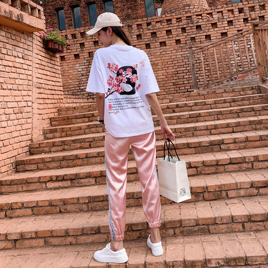 Conjunto Deportivo Casual para Mujer - Blusa Manga Corta y Pantalón Suelto - Image 3