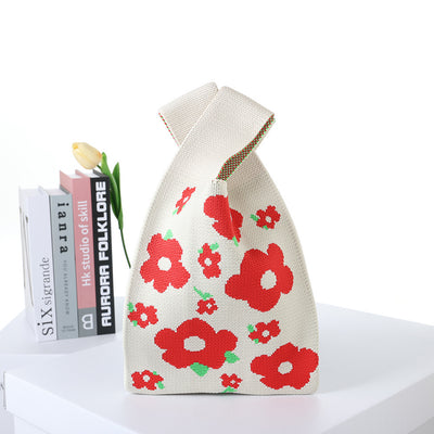 Bolsa de Compras Tejida a Cuadros con Rayas en Contraste - Image 34