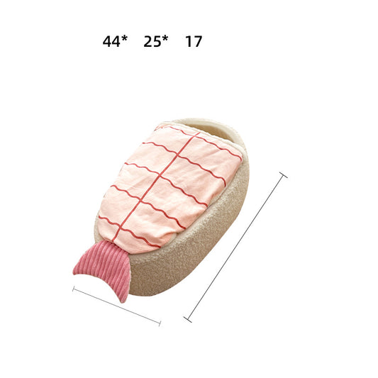 Cama Térmica para Mascotas Estilo Sushi - Nido Removible Todo Clima