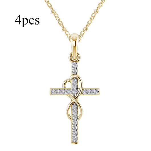 Collar con Colgante de Cruz Infinita y Acento de Diamante - Image 27