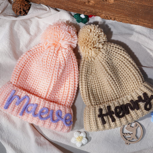 Gorro Infantil de Ganchillo Personalizado con Letras 3D - Tejido a Mano - Image 12