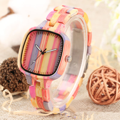 Reloj de Bambú con Colores Vibrantes - Image 9