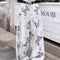 Pantalones Anchos Tie-Dye Mariposa Blanco para Mujer