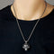 Collar Colgante Geométrico Acero Titanio Vintage para Hombre