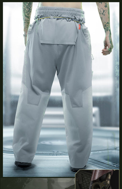 Pantalones Punk Sueltos Deconstruidos con Detalles Spliced - Image 8