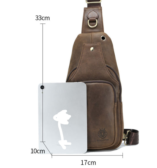 Bolsa Bandolera Vintage de Cuero Genuino para Hombre - Image 8
