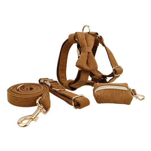 Collar para Mascota en Pana Caramelo