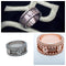 Anel De Diamante De Engrenagem Completa Aço Titânio Personalidade Mecânica Conjunto De 3 Cores US12
