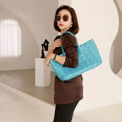 Bolso Tejido de Cuero Genuino para Mujer - Estilo Artesanal - Image 7