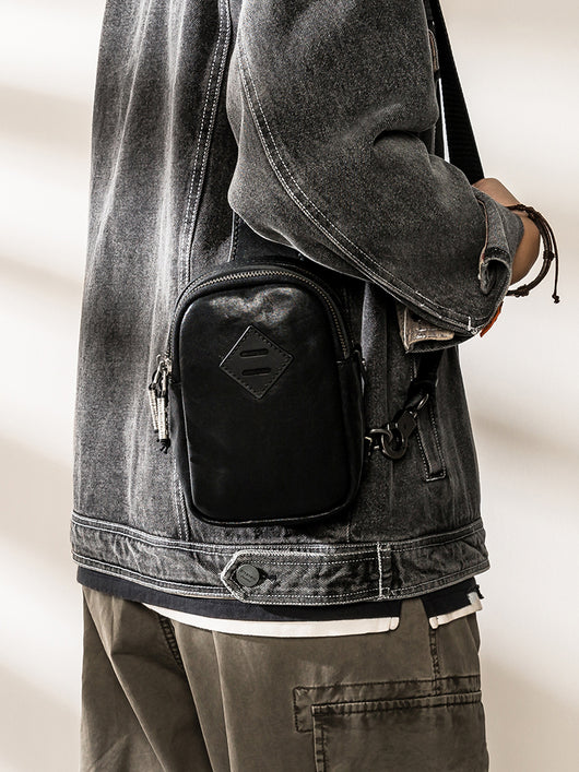 Bolsa de Pecho de Cuero para Hombre - Estilo Moderno - Image 7