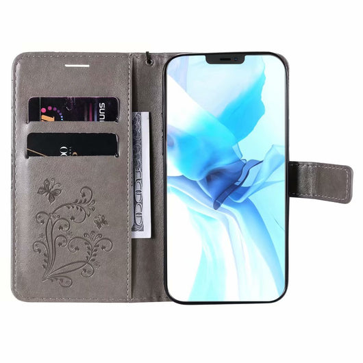 Funda de Cuero para Teléfono con Mariposa Prensada - Image 69