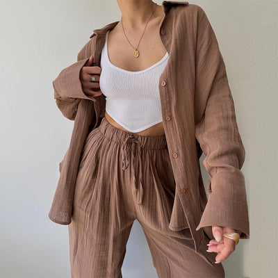 Conjunto de Traje Casual para Mujer: Camisa y Pantalón Elegante - Image 7