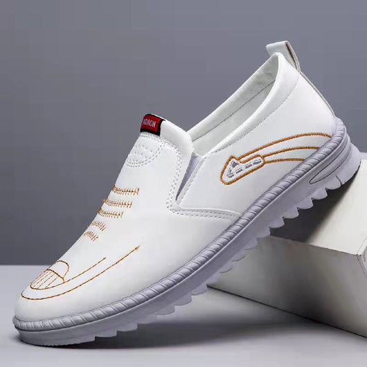 Zapatos de Cuero para Hombre Primavera Cómodos sin Cordones - Image 6