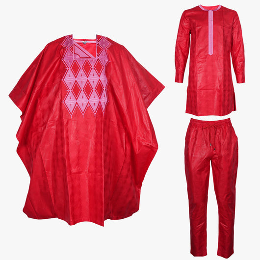 Conjunto de Tres Piezas Artesanal con Bordado Perfumado para Hombre - Image 5