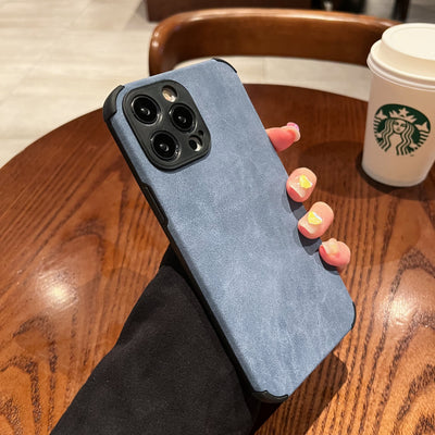 Funda de Teléfono de Pelaje Suave en Colores Lisos - Image 18