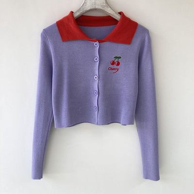 Cardigan Holgado Estilo Universitario para Mujer - Image 34