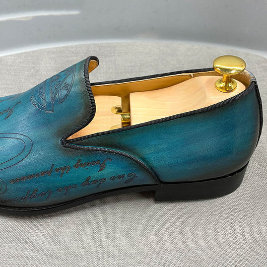 Zapatos de Cuero para Hombre con Diseño Italiano Pintado a Mano - Image 11