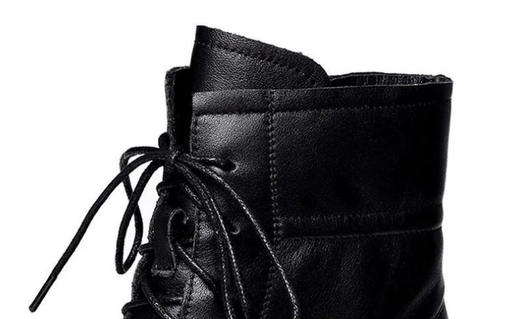 Botas Cortas de Cuero y Terciopelo Estilo Británico con Tacón Grueso - Image 9