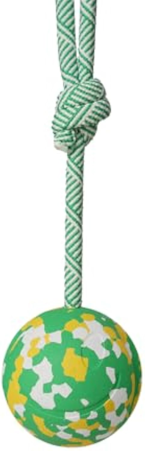 Pelota de Goma con Cuerda para Perros Pequeños y Medianos - Juguete Interactivo de Tracción - Image 3