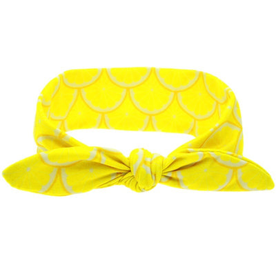 Two blue headbands with white polka dots and knotted bows, one adult-sized and one child-sized, for a matching set. - Image 12