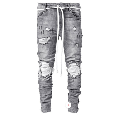 Leggings Deportivos Efecto Motociclista con Detalles Rotos - Image 5