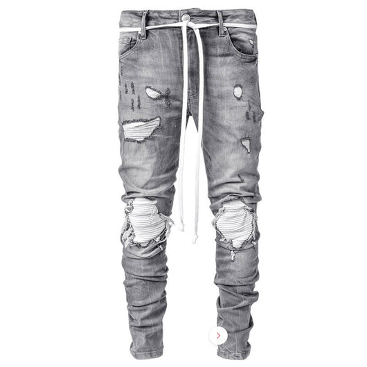 Leggings Deportivos Efecto Motociclista con Detalles Rotos - Image 5