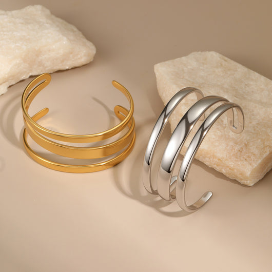 Pulsera de Acero Inoxidable con Apertura Ajustable - Image 3