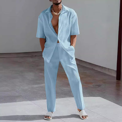 Conjunto de Pantalón y Camisa Manga Corta con Efecto 3D - Image 3
