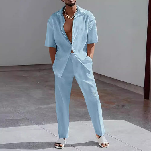 Conjunto de Pantalón y Camisa Manga Corta con Efecto 3D - Image 3