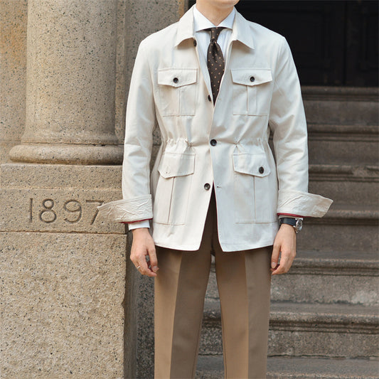 Chaqueta de Caza Vintage con Solapa para Hombre - Image 2