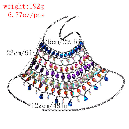 Bikini Body Chain Halter Hueco Estilo Discoteca para Mujer - Image 9